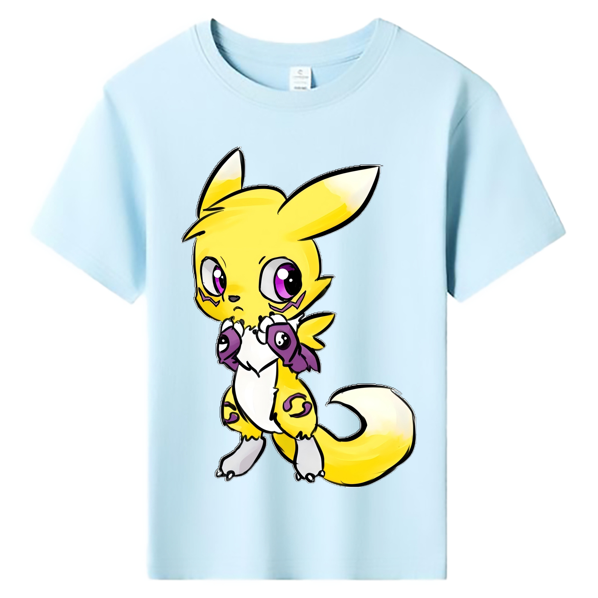 （画像用） Digimon デジタルモンスター/デジモン 綿100％キッズTシャツ（フロントプリント）